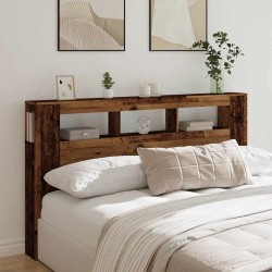 Tête de lit à LED vieux bois 180x18,5x103,5cm bois d'ingénierie 619457619457