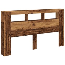 Tête de lit à LED vieux bois 180x18,5x103,5cm bois d'ingénierie 619457619457