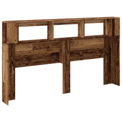 Tête de lit à LED vieux bois 180x18,5x103,5cm bois d'ingénierie 619457619457