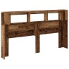 Tête de lit à LED vieux bois 180x18,5x103,5cm bois d'ingénierie 619457619457