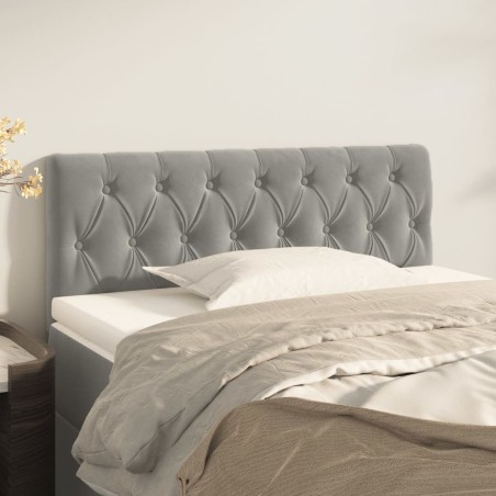 Tête de lit Gris clair 90x7x78/88 cm Velours 619458619458