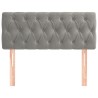 Tête de lit Gris clair 90x7x78/88 cm Velours 619458619458
