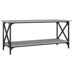Table basse Sonoma gris 100x45x45 cm Bois d'ingénierie et fer 619463619463