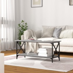 Table basse Sonoma gris 100x45x45 cm Bois d'ingénierie et fer 619463619463
