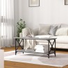 Table basse Sonoma gris 100x45x45 cm Bois d'ingénierie et fer 619463619463