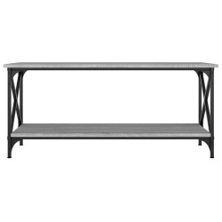 Table basse Sonoma gris 100x45x45 cm Bois d'ingénierie et fer 619463619463