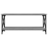 Table basse Sonoma gris 100x45x45 cm Bois d'ingénierie et fer 619463619463