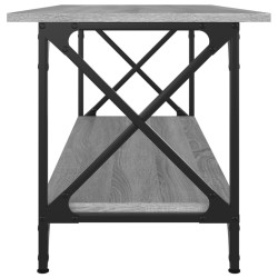 Table basse Sonoma gris 100x45x45 cm Bois d'ingénierie et fer 619463619463