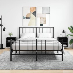 Tables de chevet 2 pcs noir 40x30x50 cm bois d'ingénierie 619467619467