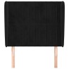 Tête de lit avec oreilles Noir 103x23x118/128 cm Velours 619468619468
