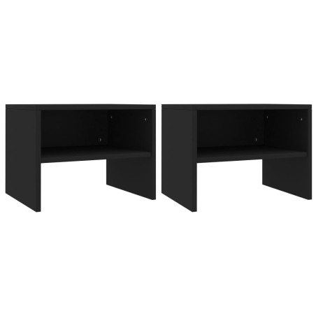 Tables de chevet 2 pcs Noir 40x30x30 cm Bois d'ingénierie 619469619469