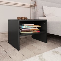 Tables de chevet 2 pcs Noir 40x30x30 cm Bois d'ingénierie 619469619469