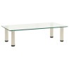 322763 TV Stand Transparent 60x35x17 cm Tempered Glass 619471619471