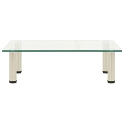 322763 TV Stand Transparent 60x35x17 cm Tempered Glass 619471619471