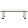 322763 TV Stand Transparent 60x35x17 cm Tempered Glass 619471619471