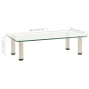 322763 TV Stand Transparent 60x35x17 cm Tempered Glass 619471619471