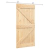 Porte coulissante Naturel et Blanc 100 x 210 cm 619472619472