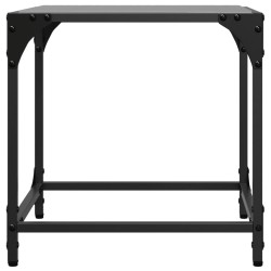 Tables basses avec dessus en verre noir 2 pcs 40x40x40 cm acier 619473619473