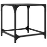 Tables basses avec dessus en verre noir 2 pcs 40x40x40 cm acier 619473619473