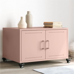 Table basse rose 68x50x43,5 cm acier 619474619474