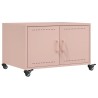 Table basse rose 68x50x43,5 cm acier 619474619474