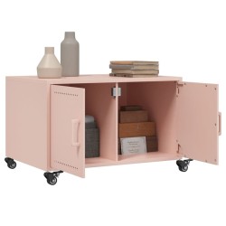 Table basse rose 68x50x43,5 cm acier 619474619474