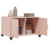 Table basse rose 68x50x43,5 cm acier 619474619474