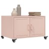 Table basse rose 68x50x43,5 cm acier 619474619474