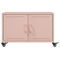 Table basse rose 68x50x43,5 cm acier 619474619474
