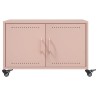 Table basse rose 68x50x43,5 cm acier 619474619474