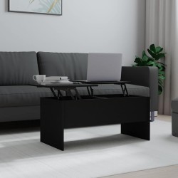 Table basse noir 102x50,5x46,5 cm bois d'ingénierie 619477619477