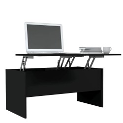Table basse noir 102x50,5x46,5 cm bois d'ingénierie 619477619477