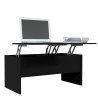 Table basse noir 102x50,5x46,5 cm bois d'ingénierie 619477619477