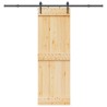 Porte coulissante NARVIK Naturel et noir 70 x 210 cm (213,5 cm) 619479619479