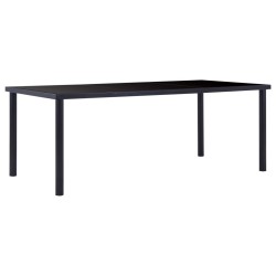 Table à manger Noir 200x100x75 cm Verre trempé 619482619482