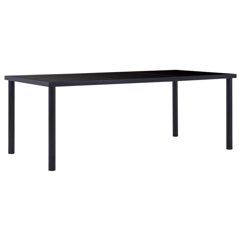 Table à manger Noir 200x100x75 cm Verre trempé 619482619482