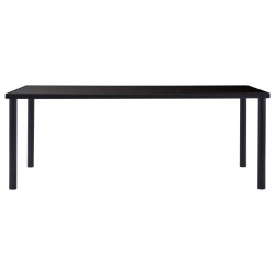 Table à manger Noir 200x100x75 cm Verre trempé 619482619482