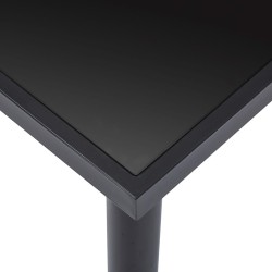 Table à manger Noir 200x100x75 cm Verre trempé 619482619482
