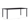 Table à manger Noir 200x100x75 cm Verre trempé 619482619482