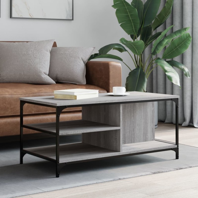 Table basse Sonoma gris 100x50x45 cm Bois d'ingénierie 619484619484