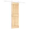 Porte coulissante Naturel et Blanc 70 x 210 cm 619485619485