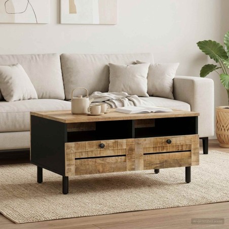 Table basse Marron et Noir 80 x 54 x 40 cm 619488619488