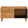 Table basse marron et noir 80x50x40 cm bois de massif manguier 619489619489