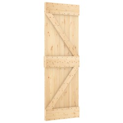 Porte coulissante Naturel et Blanc 70 x 210 cm 619490619490