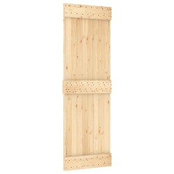 Porte coulissante NARVIK Naturel et noir 70 x 210 cm (213,5 cm) 619493619493