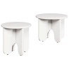Table basse 2 pcs Blanc Bois de pin massif 619494619494