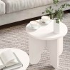 Table basse 2 pcs Blanc Bois de pin massif 619494619494