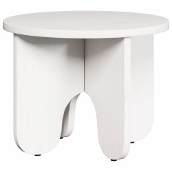 Table basse 2 pcs Blanc Bois de pin massif 619494619494