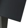 Table à manger de jardin Noir 190x90x74 cm Acier et verre 619495619495