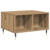 Table basse chêne artisanal 60x50x36,5 cm bois d'ingénierie 619496619496